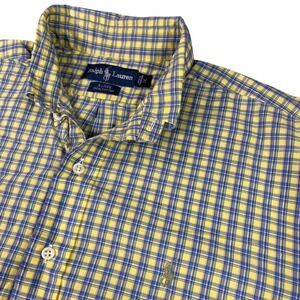 Ralph Lauren Blake Mens Short Sleeve Button Down Plaid Shirt‎ - Size M